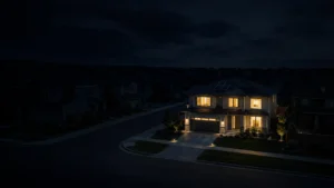 image of home remaining powered during neighbourhood blackout