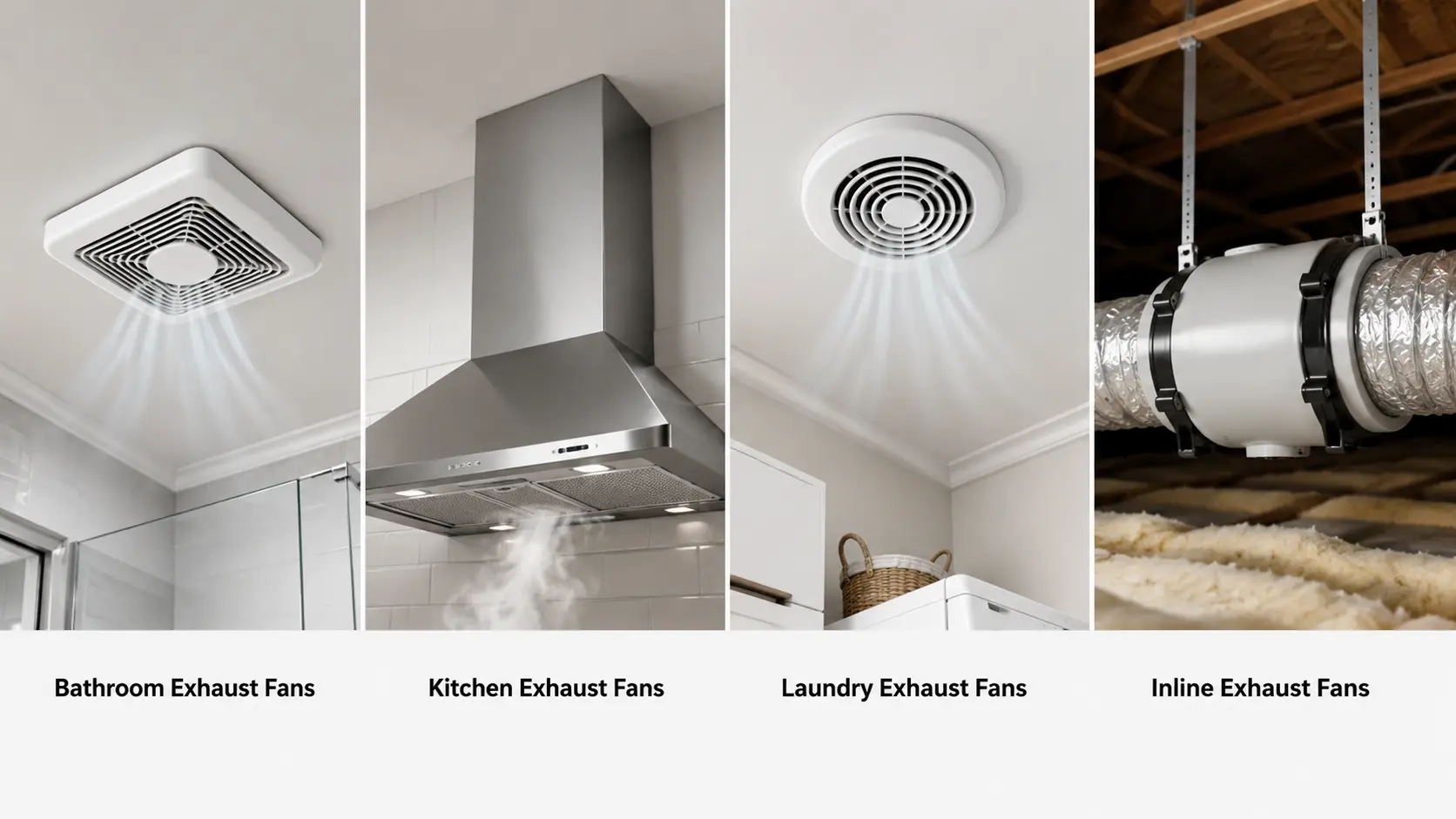 Exhaust Fan Types and Where to Use Them- hybrid electrical